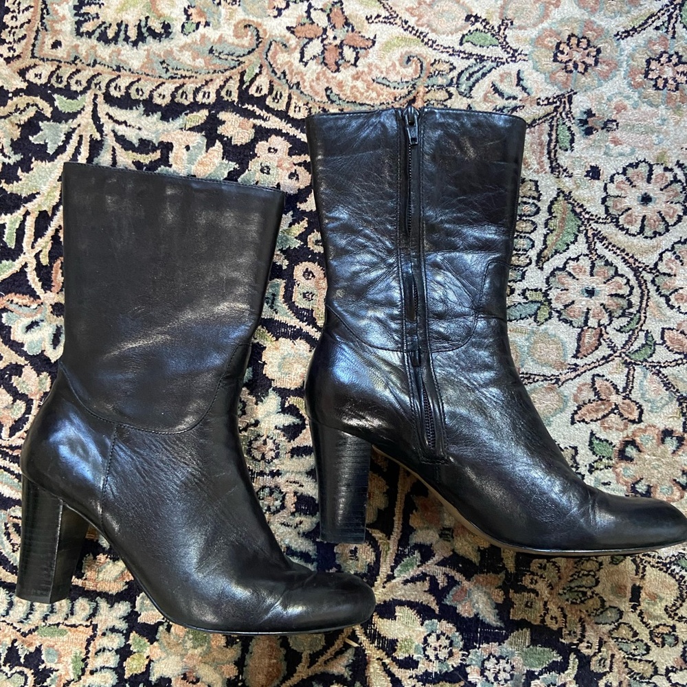 Nine West Black Leather Boots